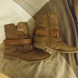 Brown Leather Ankle Boots